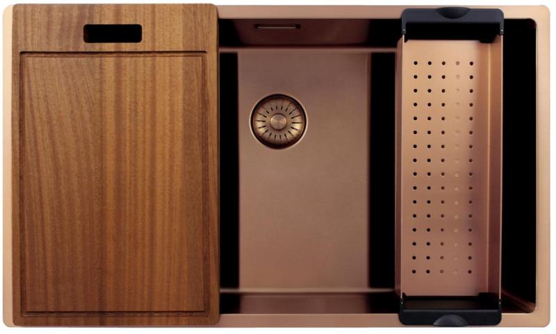 Pure.Sink Exclusivo veliko bakreno korito 70x40 cm 10mm radij podgradnja, vgradnja in nadgradnja PEX7040-62