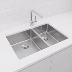 Pure.Sink Exclusivo RVS 1,5 spoelbak in pol in 34+18 cm 10mm radij PEX341840-02