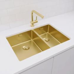 Pure.Sink Exclusivo Zlat 1,5 enainpolna pomivalno korito 34+18 cm 10mm radij PEX341840-60