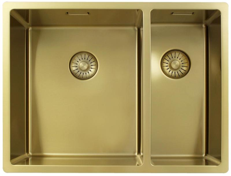 Pure.Sink Exclusivo Zlat 1,5 enainpolna pomivalno korito 34+18 cm 10mm radij PEX341840-60