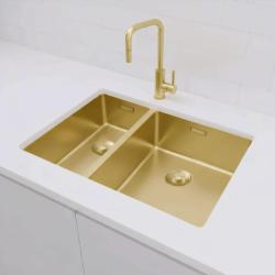 Pure.Sink Exclusivo Zlato 1,5 enainpol umivalnika 18+34 cm 10mm radij PEX183440-60