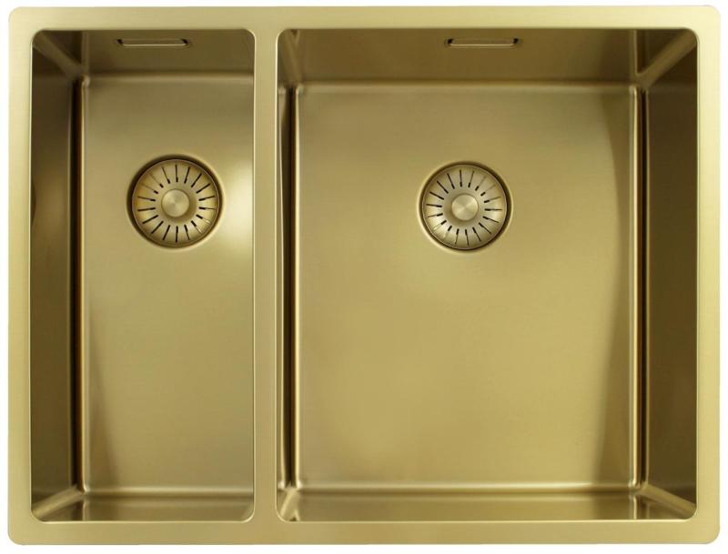 Pure.Sink Exclusivo Zlato 1,5 enainpol umivalnika 18+34 cm 10mm radij PEX183440-60