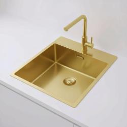 Pure.Sink Exclusivo Zlato korito 44x52 cm Tapwing z odprtino za pipo 10mm radius PEX4040T-60