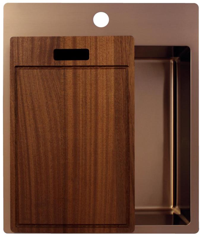 Pure.Sink Exclusivo Bakreno umivalno korito 44x52 cm Tapwing z odprtino za pipa 10mm radius PEX4040T-62