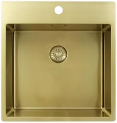 Pure.Sink Exclusivo Zlato umivalnik 49x52 cm Tapwing z luknjo za pipo 10mm radius PEX4540T-60