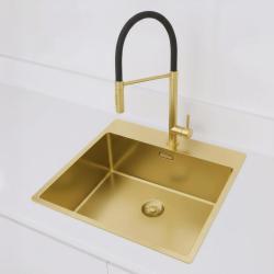 Pure.Sink Exclusivo Zlato umivalnik 54x52 cm Tapwing z odprtino za pipo 10mm radius PEX5040T-60
