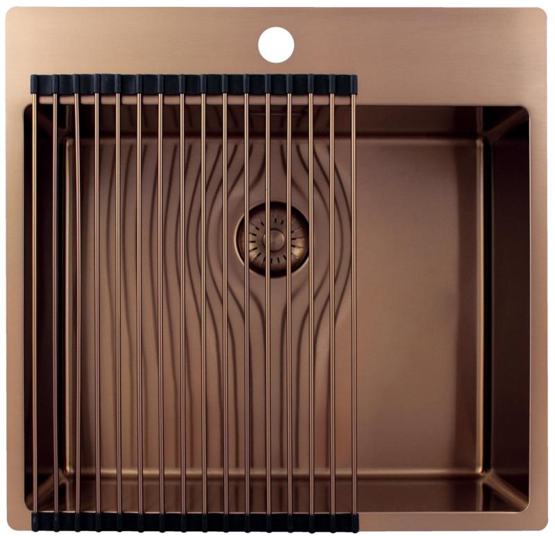 Pure.Sink Exclusivo Bakreni umivalnik 54x52 cm Tapwing z luknjo za pipo 10mm radius PEX5040T-62