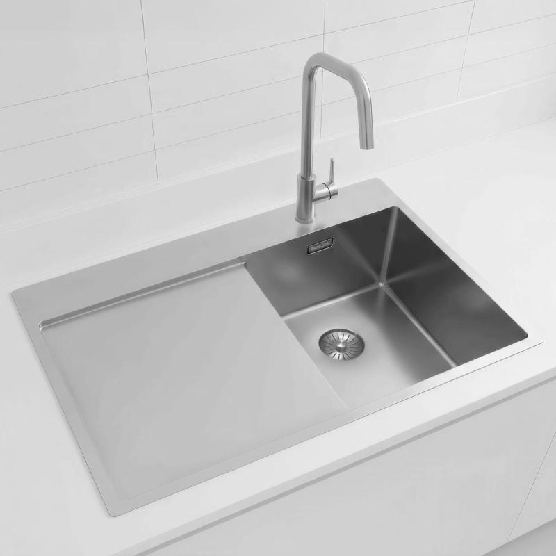 Pure.Sink Exclusivo RVS majhno korito z odcejalnikom 78x52 cm Tapwing desno PEX3478RT-02