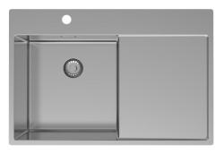 Pure.Sink Exclusivo RVS umivalnik z odcejalnikom 78x52 cm Tapwing levo PEX4078LT-02