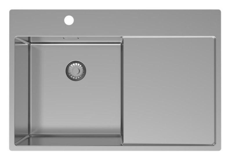 Pure.Sink Exclusivo RVS umivalnik z odcejalnikom 78x52 cm Tapwing levo PEX4078LT-02