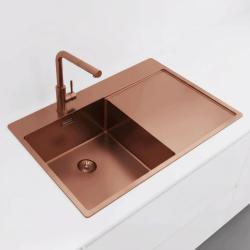 Pure.Sink Exclusivo Bakreni umivalnik z odcejalnikom 78x52 cm Tapwing levo PEX4078LT-62