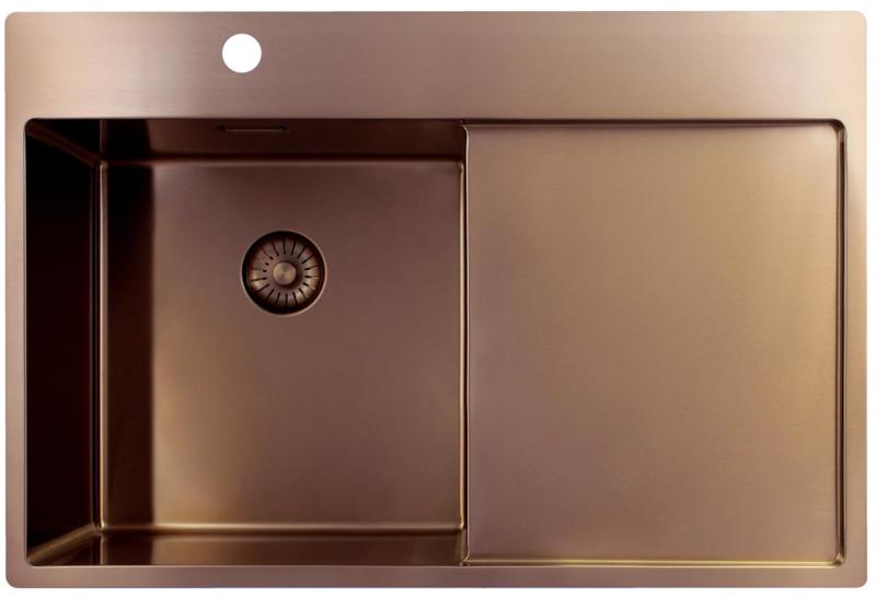 Pure.Sink Exclusivo Bakreni umivalnik z odcejalnikom 78x52 cm Tapwing levo PEX4078LT-62