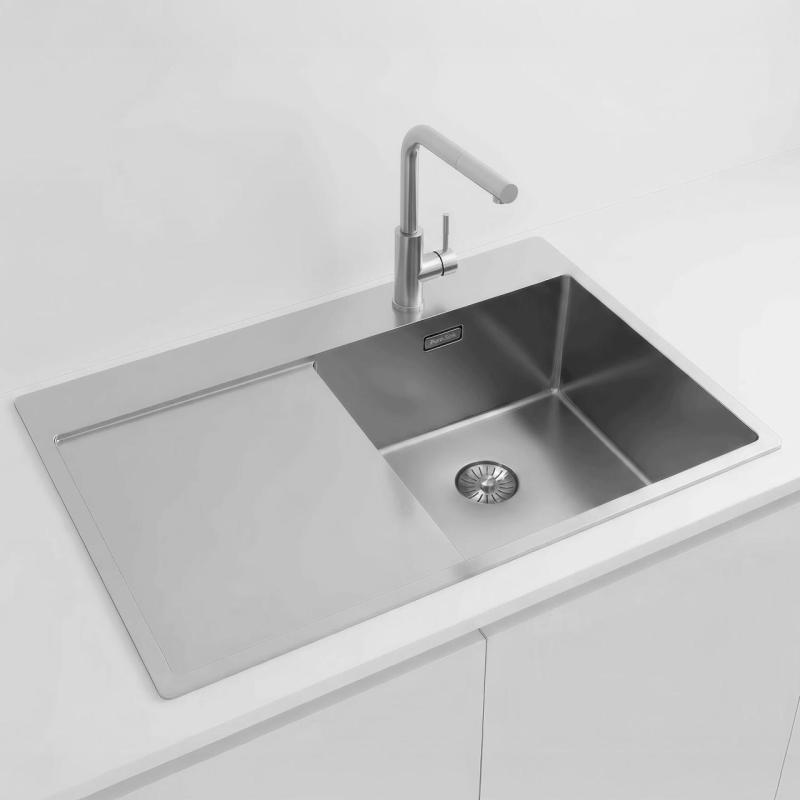 Pure.Sink Exclusivo RVS umivalnik z odcejalnikom 78x52 cm Tapwing desno PEX4078RT-02