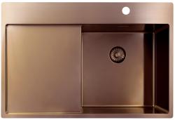 Pure.Sink Exclusivo Bakreni umivalnik z odcejalnim delom 78x52 cm Tapwing desno PEX4078RT-62