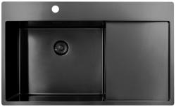 Pure.Sink Exclusivo Gun Metal pomivalno korito z odcejalnikom 86x52 cm Tapwing levo PEX5086LT-61