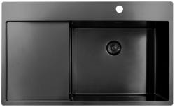Pure.Sink Exclusivo Gun Metal umivalnik z odcejalnikom 86x52 cm Tapwing desno PEX5086RT-61