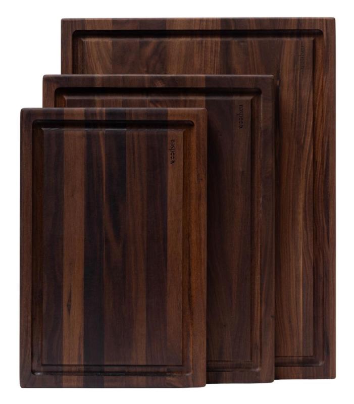 Woodsea Butcher Groove M - Orehova Lesena Deska za rezanje z utorom za sok 50x38 cm 1208971535