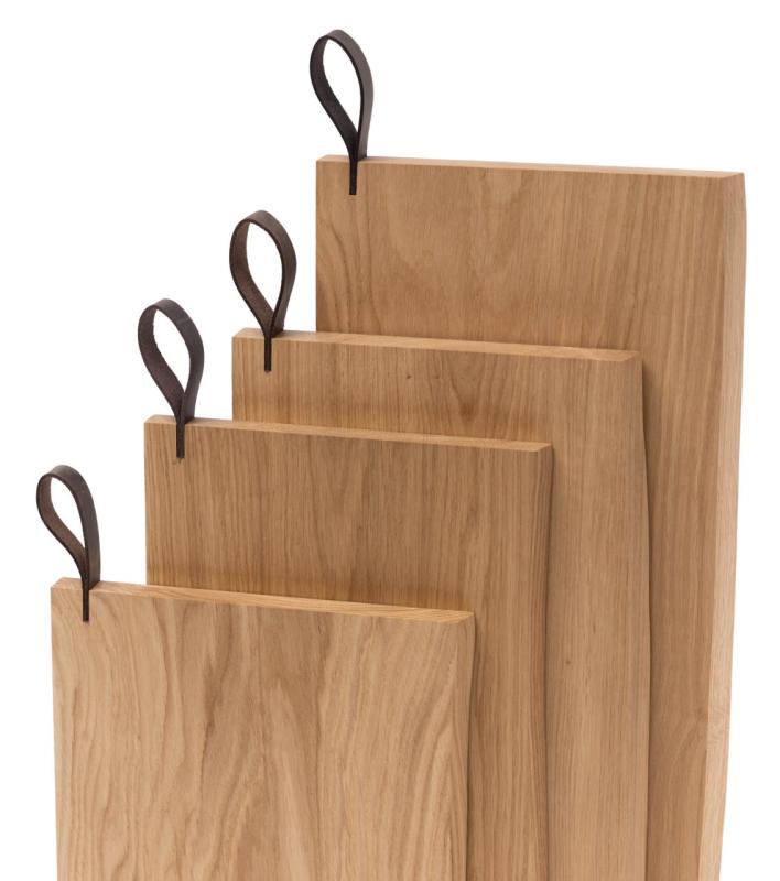 Woodsea Chop-Chop Oak L - Hrastova rezalna deska 40x24cm z usnjenim ročajem 1208971541
