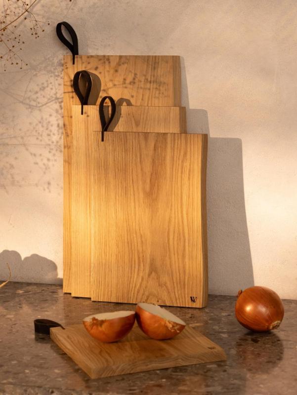 Woodsea Chop-Chop Oak XL - Hrastova deska za rezanje 50x24cm z usnjenim ročajem 1208971542