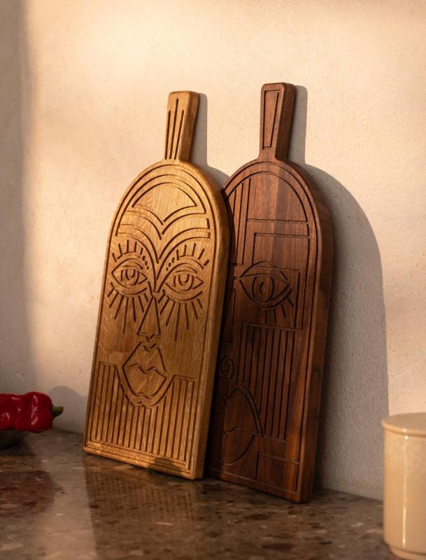 Woodsea Mask Oreh - Maska iz orehovega lesa, deska za rezanje in serviranje 38x19 cm 1208971561