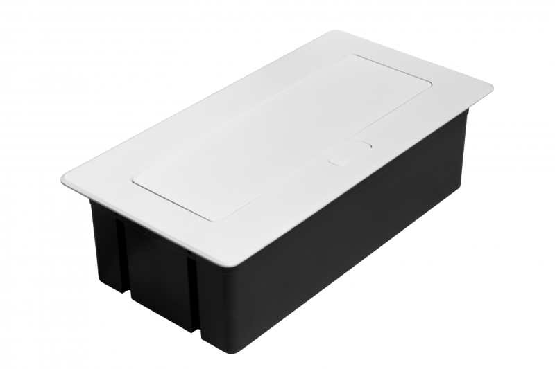 Pohištvena vtičnica MULTISOFT, 2xSHUKO, USB A+C, RJ45, HDMI, kabel 1,5 m, bela