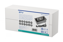 Pohištvena vtičnica MULTISOFT, 2xSHUKO, USB A+C, RJ45, HDMI kabel 1,5 m, črna