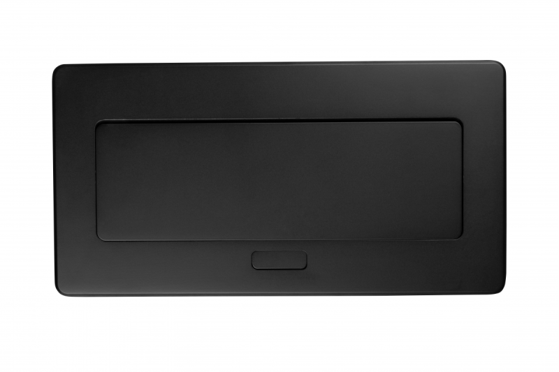 MULTISOFT pohištvena vtičnica 2x vtičnica z ozemljitvijo, USB A+C, RJ45, HDMI, napajalni kabel z vtikačem, črna