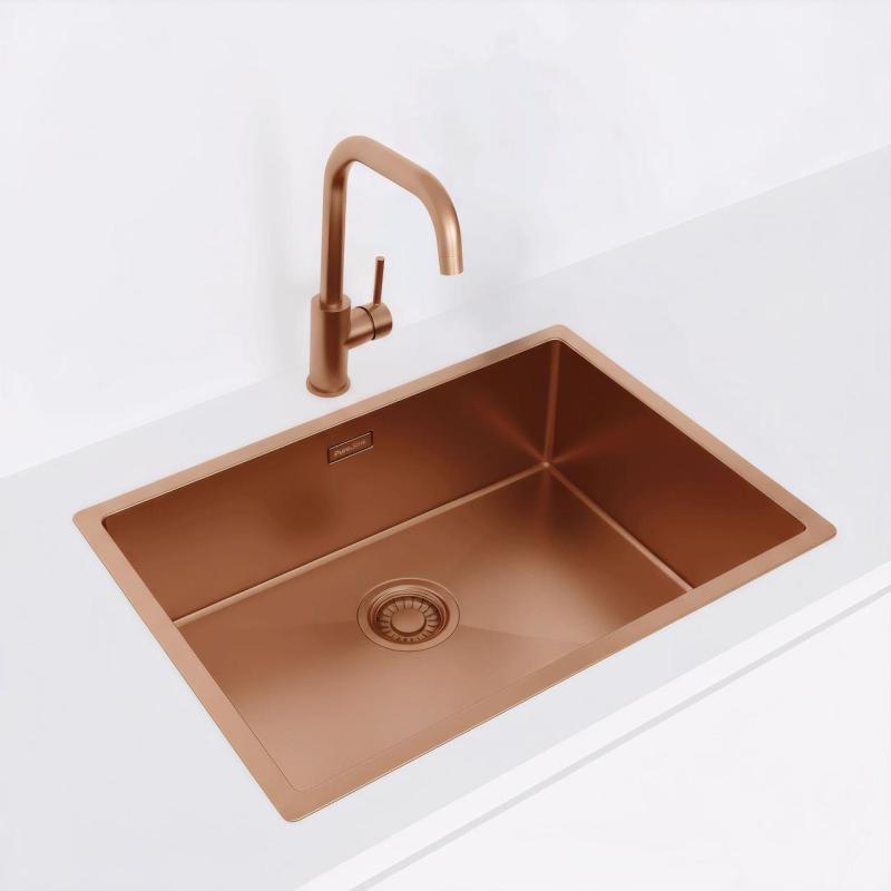 Pure.Sink Luxion Bak iz bakra 55x40 cm za vgradnjo pod pult, vgradnjo v pult in nad pult PLX5540-62
