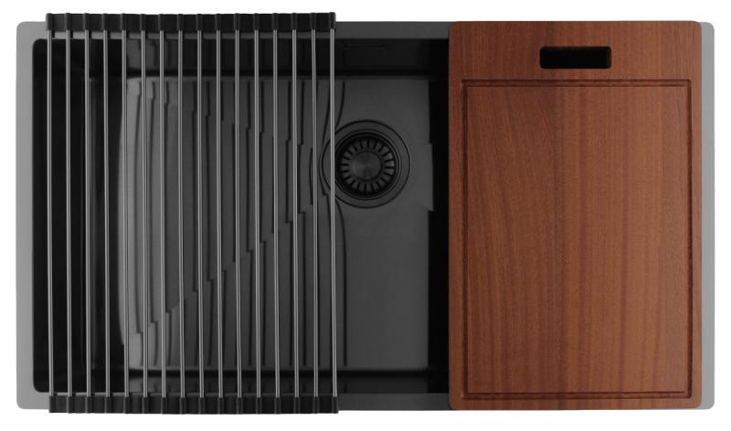 Pure.Sink Luxion Velika kovinska pomivalna korita 74x40 cm za vgradnjo pod pult, vgradnjo v pult in nadgradnjo PLX7440-61