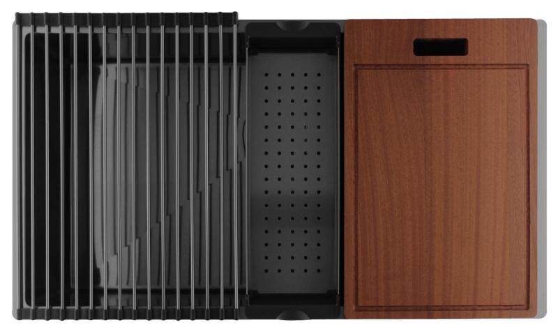 Pure.Sink Luxion Velika kovinska pomivalna korita 74x40 cm za vgradnjo pod pult, vgradnjo v pult in nadgradnjo PLX7440-61