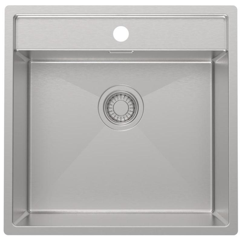 Pure.Sink Luxion nerjaveče jeklo pomivalno korito 51x50 cm Tapwing z odprtino za pipo PLX5150T-02