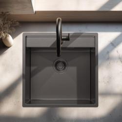 Pure.Sink Luxion Gun metal pomivalno korito 51x50 cm Tapwing z odprtino za pipo PLX5150T-61