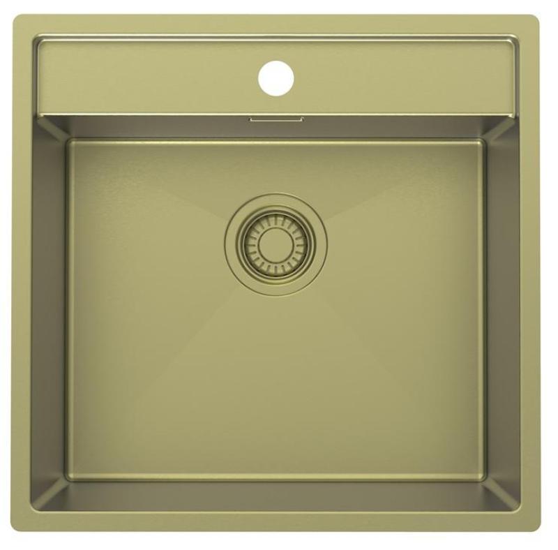 Pure.Sink Luxion Zlata pomivalna korita 51x50 cm Tapwing z odprtino za pipo PLX5150T-60