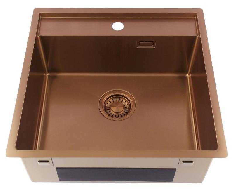 Pure.Sink Luxion Bakreni pomivalni korit 51x50 cm Tapwing z odprtino za pipo PLX5150T-62