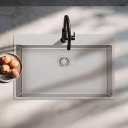 Pure.Sink Luxion Velika nerjaveča pomivalna korita 78x50 cm Tapwing z odprtino za pipo PLX7850T-02