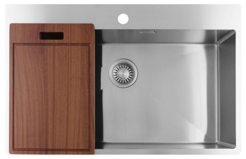 Pure.Sink Luxion Velika nerjaveča pomivalna korita 78x50 cm Tapwing z odprtino za pipo PLX7850T-02