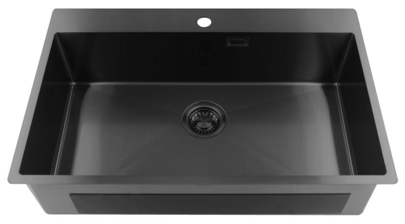 Pure.Sink Luxion Velika kovinska pomivalna korita 78x50 cm Tapwing z odprtino za pipo PLX7850T-61