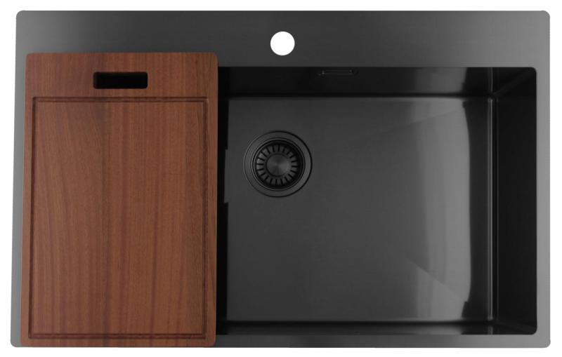 Pure.Sink Luxion Velika kovinska pomivalna korita 78x50 cm Tapwing z odprtino za pipo PLX7850T-61