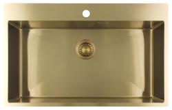 Pure.Sink Luxion Velika zlata pomivalna korita 78x50 cm Tapwing z odprtino za pipo PLX7850T-60