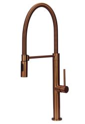 Pure.Sink Luxion Kuhinjska pipa iz bakra profi s fleksibilnim izlivom in 2 vrstama curka PLXFLEX-62