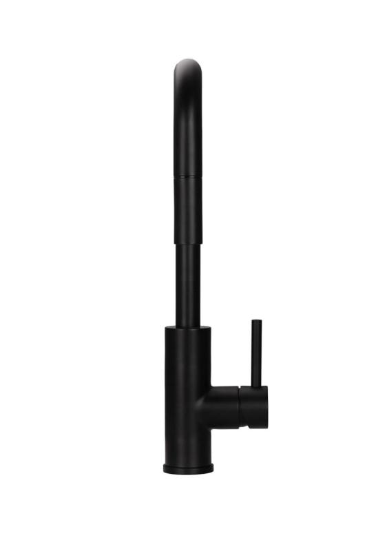 Pure.Sink Luxion Mat črna kuhinjska pipa kvadratna z izvlečnim izlivom PLXSQUA-10