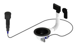 Granitemy črni odtočni set vključno z gumbom za odpadke z zamaškom, plus pravokotni in krožni preliv 1208971746