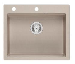 Quadri Durham Pearl Beige granitni nadgradni umivalnik 595x500 z dozirnikom za milo, desko za rezanje, vložno posodo in valjčno podlago 1208971814