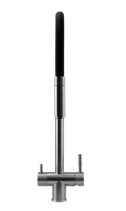 Pure.Sink Elite Steel Flex 3-smer RVS kuhinjska pipa z gibljivim izlivom in filtrirano vodo PS8110-02