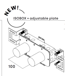 Waterevolution Vgradni del za umivalni mešalnik 2-luknjični z nastavljivostjo T0.16.EBI