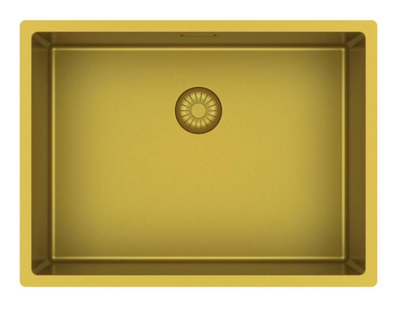 Pure.Sink Exclusivo Zlata pomivalna korita 55x40 cm, 10 mm polmer, podgradnja, vgradnja in nadgradnja PEX5540-60