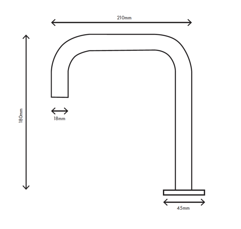 MURO TUA 2-luknjasta umivalna pipa iz kroma z ukrivljenim izlivom 1208972108