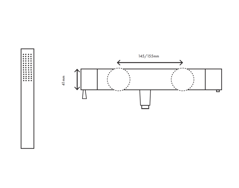 MURO TUA tuš mešalnik s tuš garnituro krom M1.B1.CR