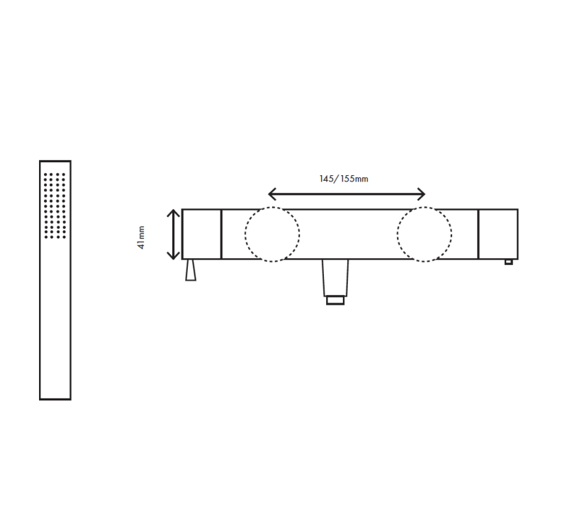 MURO TUA termoostatski tuš z tuš garnituro, krom M1.B1TH.CR