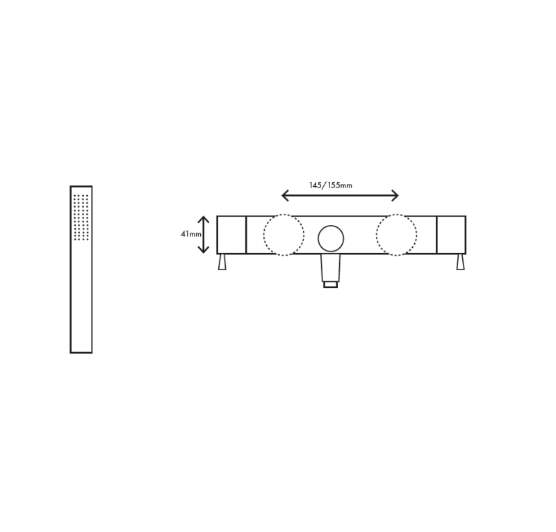 MURO TUA kopalniški mešalnik s kompletom ročne tuš kabine, krom M1.B2.CR